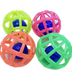 Zampa Zilli Şeker Top 4 cm 4'lü Karışık Renkli Kedi Oyuncağı