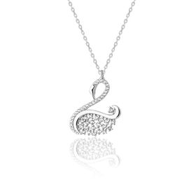 Zanaatsilver 925 Ayar Gümüş Kuğu Modeli Kolye