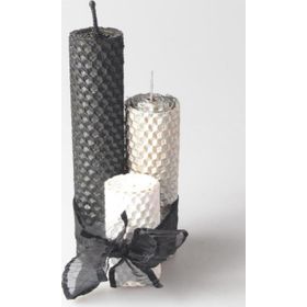 Zarias's Exclusive Siyah Beyaz Koleksiyonu Gümüş Set Balmumu