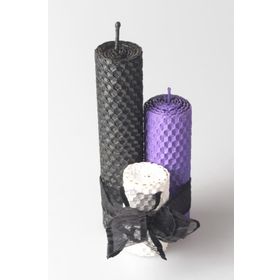 Zarias's Exclusive Siyah Beyaz Koleksiyonu Mor Set Balmumu