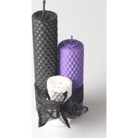 Zarias's Exclusive Siyah Beyaz Koleksiyonu Mor Set Balmumu