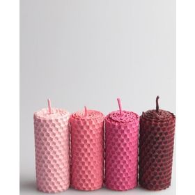 Zarias's Kutulu Mum Paleti 4'lü Pembe Balmumu