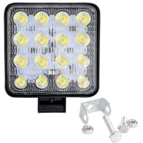 Zauss 110x110 Off Road Traktör Tekne 16 Led Kare Çalışma Lambası