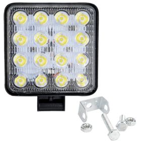 Zauss 110x110 Off Road Traktör Tekne 16 Led Kare Çalışma Lambası