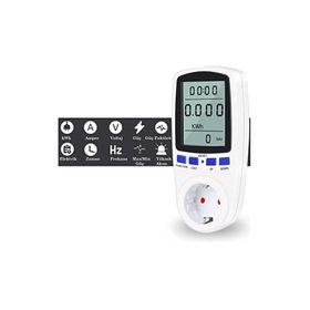 Zauss 16A 3680W Akım Korumalı Enerji Sarfiyat Ölçer Tüketim Ölçer Priz