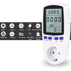 Zauss 220V Priz Dijital Wattmetre Enerji Sarfiyat Ölçer Tüketim Ölçer