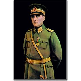 ZC Bayrak Atatürk Üniformalı Portre Raşel Dijital Baskı Bayrak