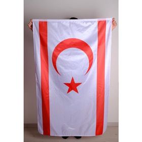 ZC Bayrak Raşel Kumaş Dijital Baskı Kıbrıs Milli Gönder Bayrağı
