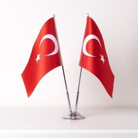 ZC Bayrak Türkiye 15x22.5 cm 2'li Masa Bayrağı