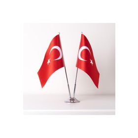 ZC Bayrak Türkiye 15x22.5 cm 2'li Masa Bayrağı
