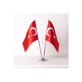 ZC Bayrak Türkiye 15x22.5 cm 2'li Masa Bayrağı