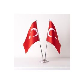 ZC Bayrak Türkiye 15x22.5 cm 2'li Masa Bayrağı