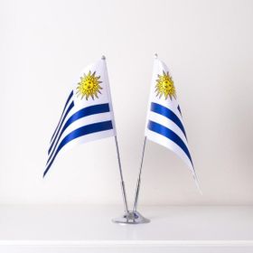 ZC Bayrak Uruguay 15x22.5 cm 2'li Masa Bayrağı