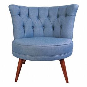 Ze10 Design Richland Indigo Mavi Tekli Koltuk