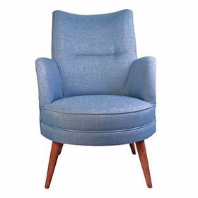 Ze10 Design Victoria Indigo Mavi Tekli Koltuk