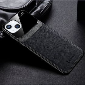 Zebana Apple iPhone 13 Mini Siyah Lens Deri Cep Telefonu Kılıfı