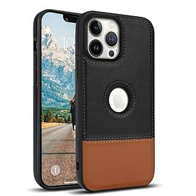 Zebana Apple iPhone 13 Pro Max Siyah + Kahverengi Business Deri Kılıf