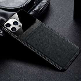 Zebana Apple iPhone 13 Pro Max Siyah Lens Deri Kılıf
