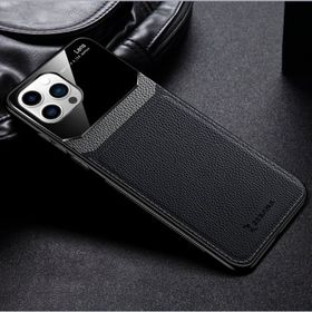 Zebana Apple iPhone 13 Pro Max Siyah Lens Deri Kılıf