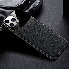 Zebana Apple iPhone 13 Pro Max Siyah Lens Deri Kılıf
