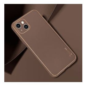 Zebana Apple iPhone 14 Plus Beyaz Gold Design Deri Kılıf