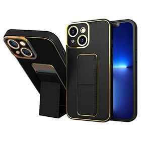 Zebana Apple iPhone 14 Plus Siyah Royal Standlı Silikon Mıknatıslı Kılıf