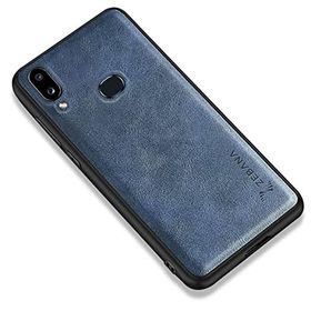 Zebana Samsung Galaxy A10S Mavi Lüx Deri Kılıf