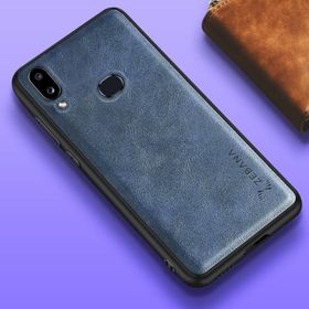 Zebana Samsung Galaxy A10S Mavi Lüx Deri Kılıf