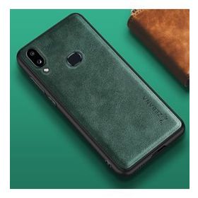 Zebana Samsung Galaxy A10S Yeşil Lüx Deri Kılıf
