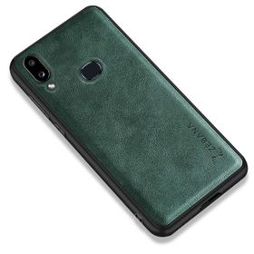 Zebana Samsung Galaxy A10S Yeşil Lüx Deri Kılıf
