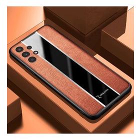Zebana Samsung Galaxy A13 Kahverengi Premium Deri Kılıf