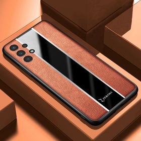 Zebana Samsung Galaxy A13 Kahverengi Premium Deri Kılıf