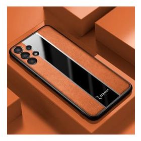 Zebana Samsung Galaxy A13 Kahverengi Premium Deri Kılıf