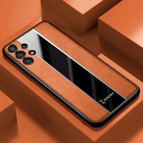Zebana Samsung Galaxy A13 Kahverengi Premium Deri Kılıf