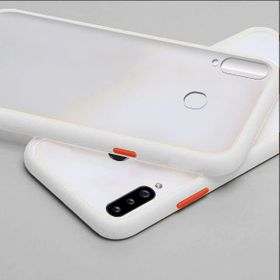 Zebana Samsung Galaxy A20S Beyaz Stylish Silikon Kenar Kılıf