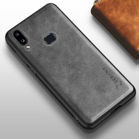 Zebana Samsung Galaxy A20S Gri Lüx Deri Kılıf