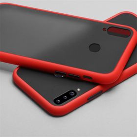 Zebana Samsung Galaxy A20S Kırmızı Stylish Silikon Kenar Kılıf