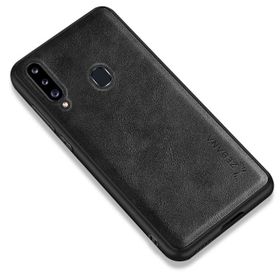 Zebana Samsung Galaxy A20S Siyah Lüx Deri Kılıf