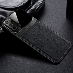 Zebana Samsung Galaxy Note 20 Ultra 5G Siyah Lens Deri Kılıf