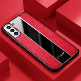 Zebana Samsung Galaxy S21 FE 5G Kırmızı Premium Deri Kılıf