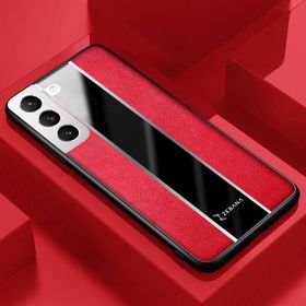 Zebana Samsung Galaxy S21 FE 5G Kırmızı Premium Deri Kılıf