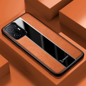 Zebana Xiaomi Mi 11T Kahverengi Premium Deri Cep Telefonu Kılıfı