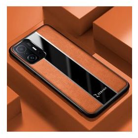 Zebana Xiaomi Mi 11T Kahverengi Premium Deri Cep Telefonu Kılıfı