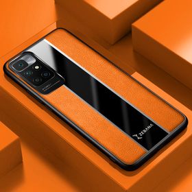 Zebana Xiaomi Redmi 10 2022 Turuncu Premium Deri Cep Telefonu Kılıfı