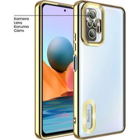 Zebana Xiaomi Redmi Note 10 Pro Gold Glint Silikon Cep Telefonu Kılıfı