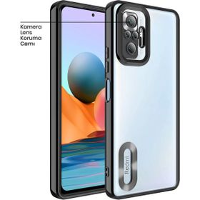 Zebana Xiaomi Redmi Note 10 Pro Siyah Glint Silikon Cep Telefonu Kılıfı