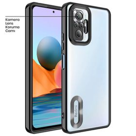 Zebana Xiaomi Redmi Note 10 Pro Siyah Glint Silikon Cep Telefonu Kılıfı