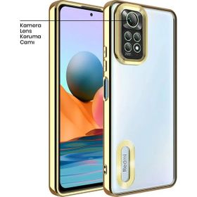Zebana Xiaomi Redmi Note 11 Pro Gold Glint Silikon Cep Telefonu Kılıfı