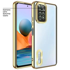 Zebana Xiaomi Redmi Note 11 Pro Gold Glint Silikon Cep Telefonu Kılıfı