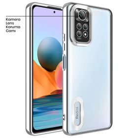 Zebana Xiaomi Redmi Note 11 Pro Gri Glint Silikon Cep Telefonu Kılıfı